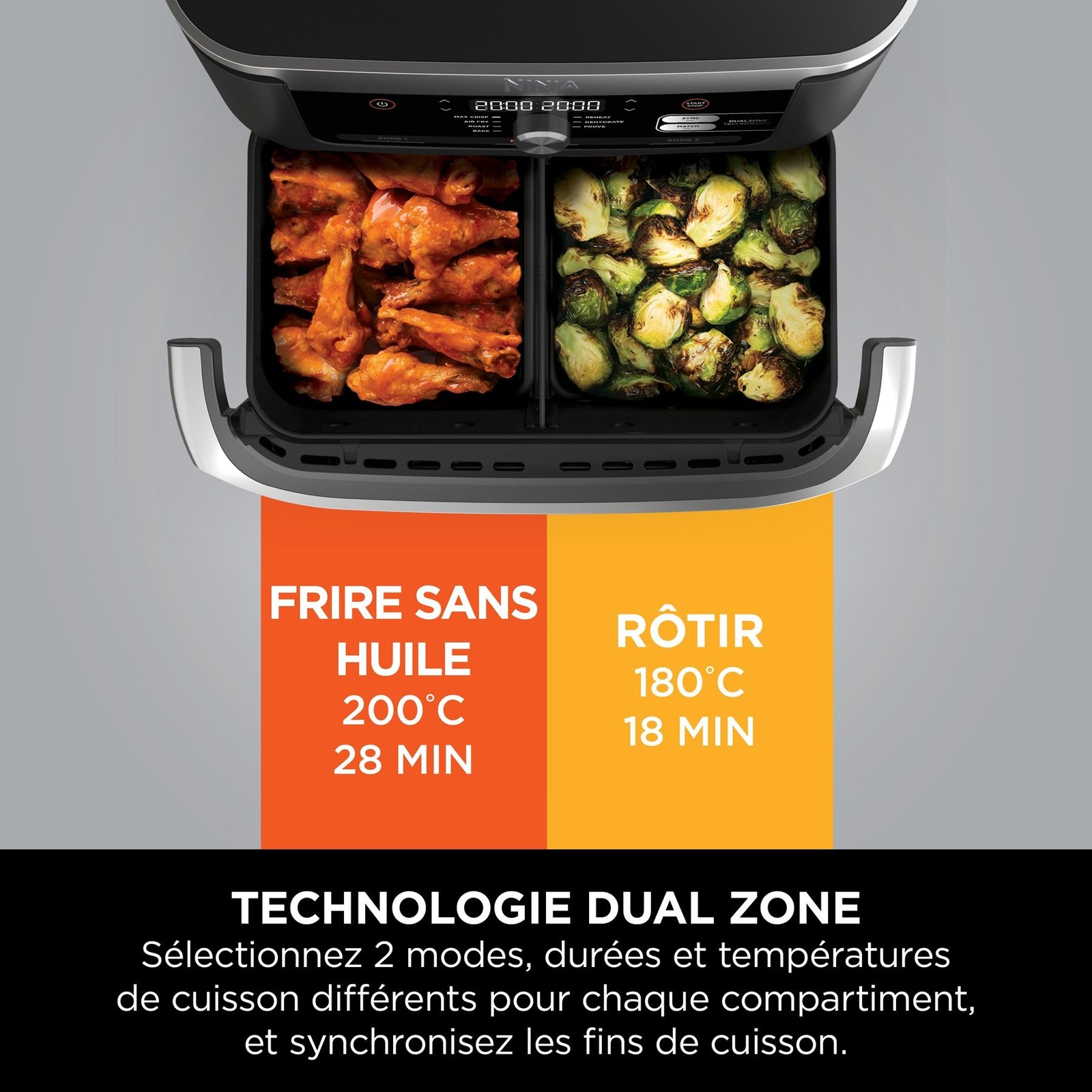 Friteuse sans huile Airfryer 10,4 L Foodi Flex AF500EU NINJA – Image 2