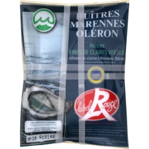 Huîtres Fines de Claires Marennes-d'Oléron N°3 IGP Label Rouge