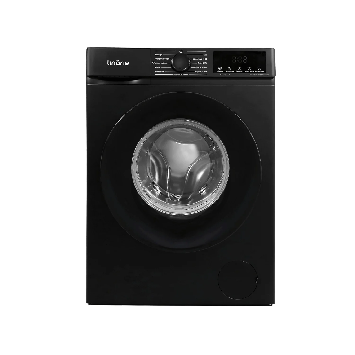 Lave-linge Hublot Orsan Linarie Ljwm1014abk Noir 10kg 1400 Tours Moteur Induction 11 Programmes & Vapeur Classe A